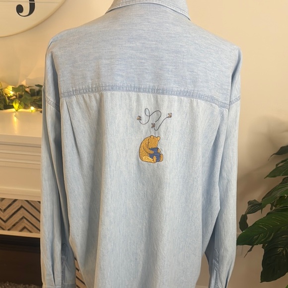 Vintage Embroidered Winnie Pooh Button Down Shirt - Picture 5 of 7